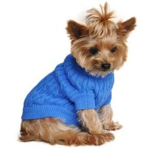 Combed Cotton Dog Sweater - Riverside Blue - by Doggie Design