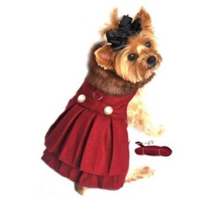 Burgundy Wool Coat by Doggie Design