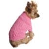Combed Cotton Dog Sweater - Candy Pink - by Doggie Design