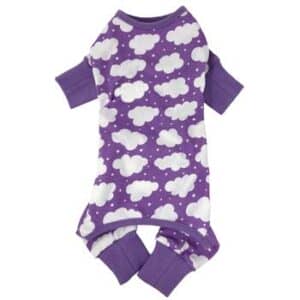 CuddlePup Dog Pajamas - Fluffy Clouds - Purple - by Doggie Design